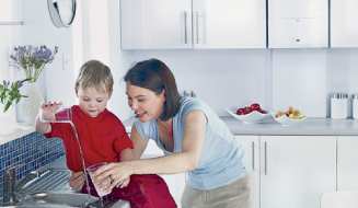 Family enjoying a boiler service
